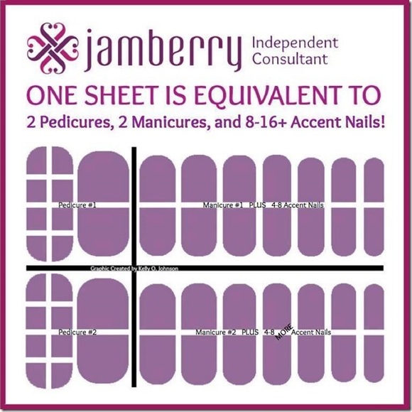 Jamberry Nail Wraps - Delight (Clear and shaded Overlay) - Picture 3 of 4